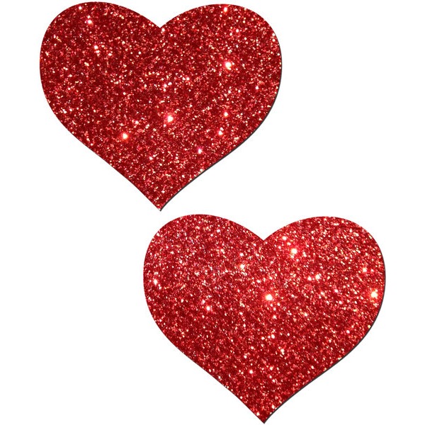 Pastease Heart Red Glitter