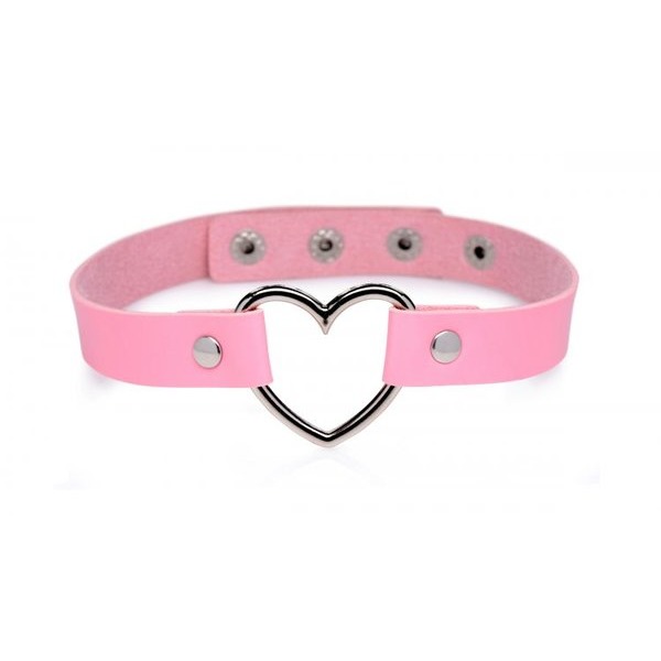 MASTER SERIES DARK HEART CHROME HEART PINK CHOKER