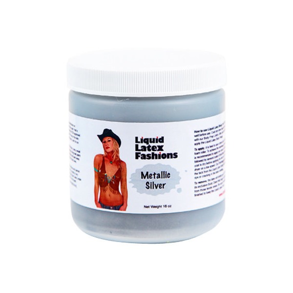 Liquid Latex Metallic Silver 16oz