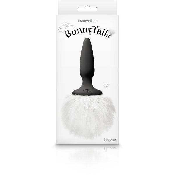 BUNNY TAILS MINI BLACK WHITE FUR
