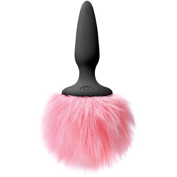 BUNNY TAILS MINI BLACK PINK FUR