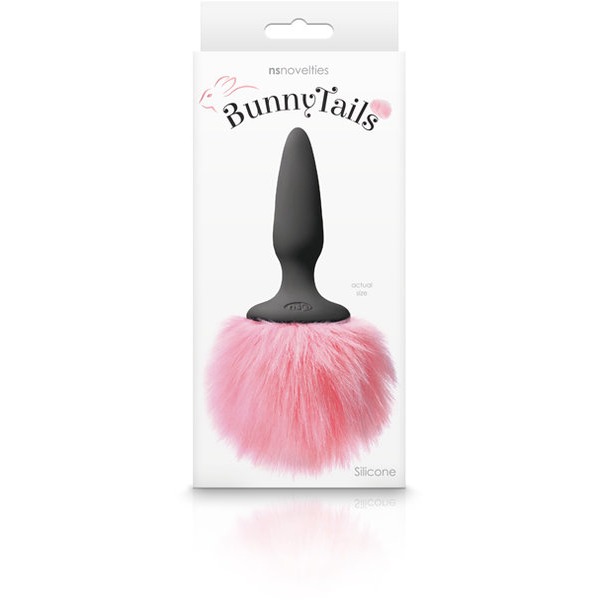 BUNNY TAILS MINI BLACK PINK FUR