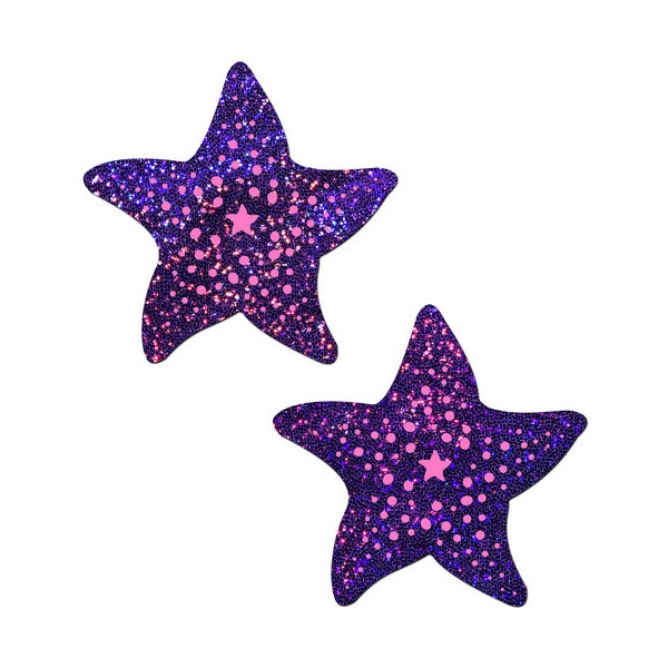 PASTEASE TWINKLING PURPLE & PINK STARFISH