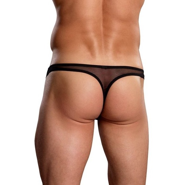 EURO MALE MESH THONG BLACK SMALL/ MEDIUM