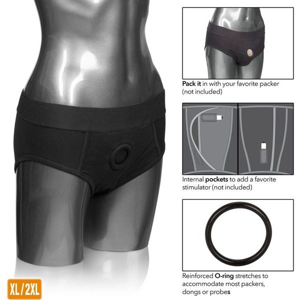 PACKER GEAR BLACK BRIEF HARNESS XL/2XL