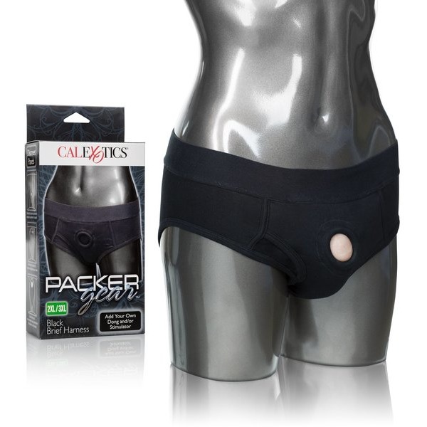 PACKER GEAR BLACK BRIEF HARNESS 2XL/3XL