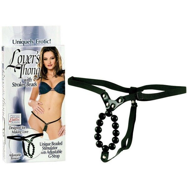 Lovers Thong W/stroker Beads