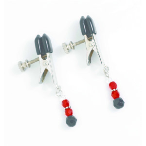 Broad Tip Clamp W/red Beads