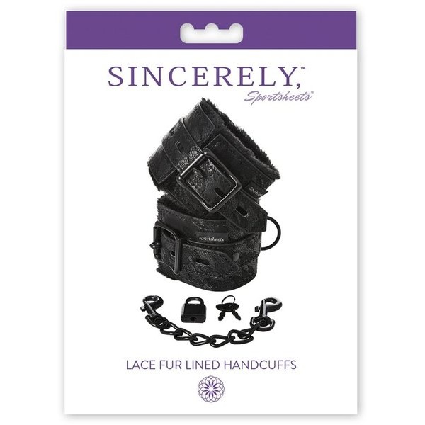 Sincerely Lace Fur Lined Hand Cuffs