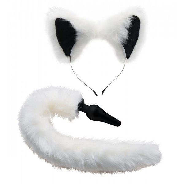 Tailz White Fox Tail & Ears Set