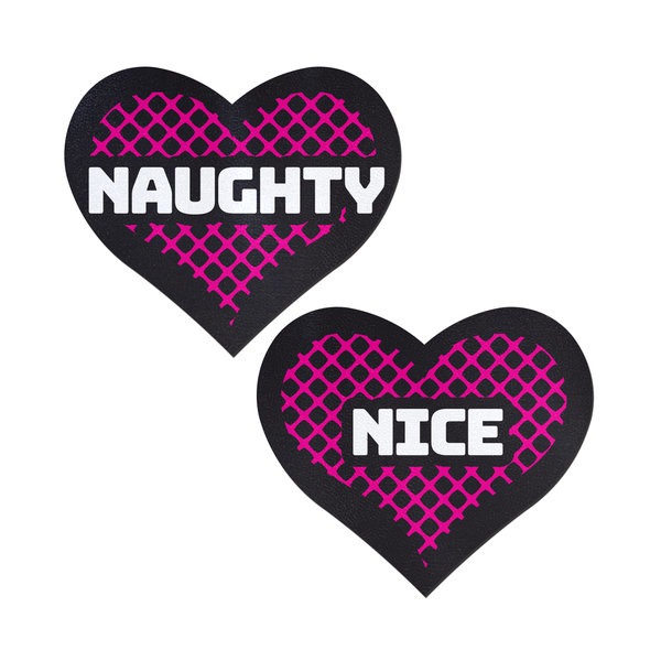 Pastease Naughty & Nice Heart Black & Pink