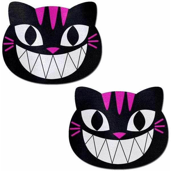 PASTEASE BLACK & PINK CHESHIRE KITTY CAT