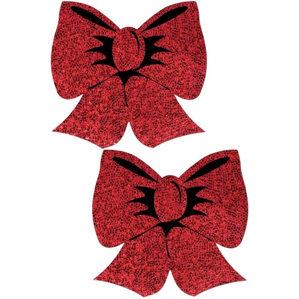 PASTEASE HOLOGRAPHIC RED BOWS