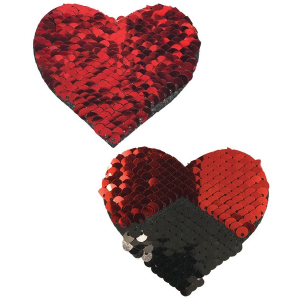 Pastease Sweety Red & Black Color Changing Sequin Heart