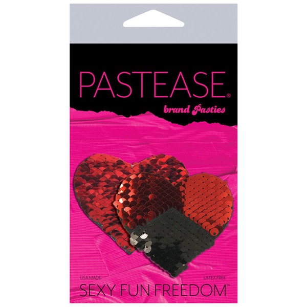 Pastease Sweety Red & Black Color Changing Sequin Heart