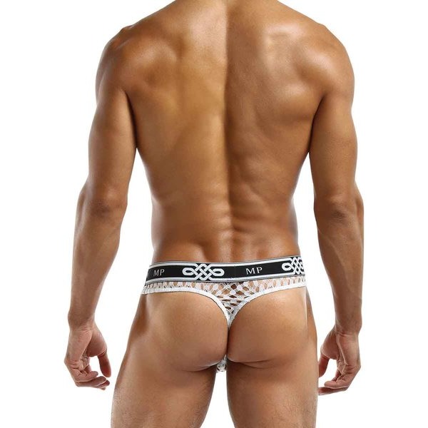 PEEP SHOW LO RISE THONG WHITE LARGE/ XL