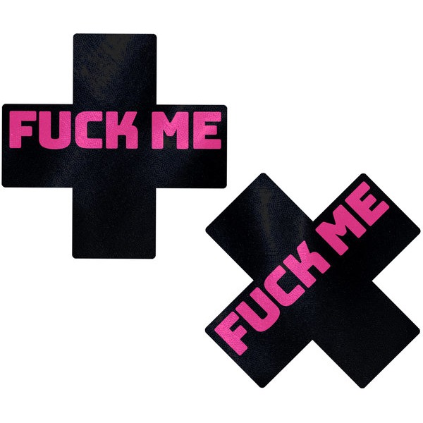 Pastease Liquid Black Cross Pink Fuck Me