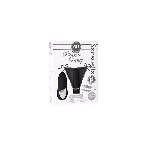 Sensuelle Pleasure Panty Black Remote Control