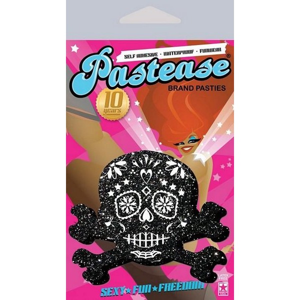 Pastease Skull Black Glitter Candy