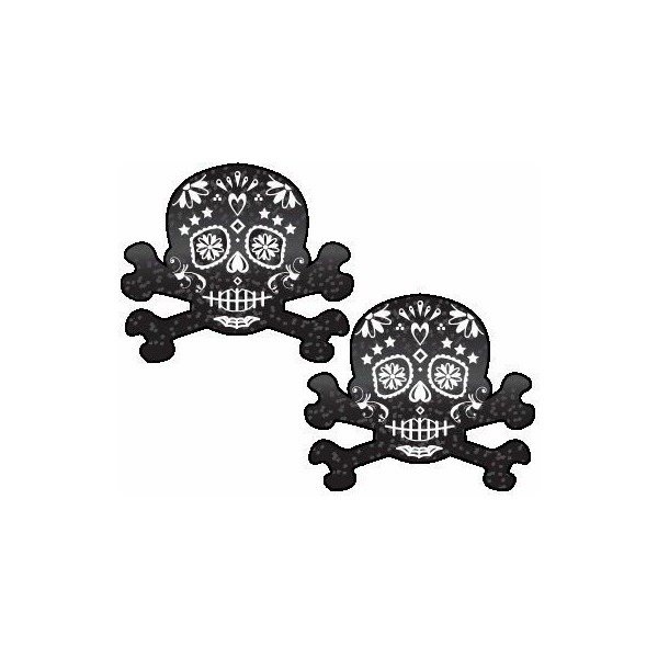 Pastease Skull Black Glitter Candy