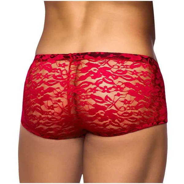 MINI SHORT STRETCH LACE LARGE RED